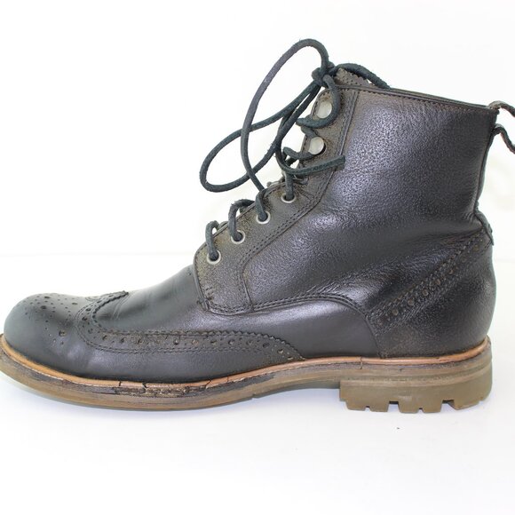 John Varvatos USA Townsend Leather Wingtip Boots (9 US) - Picture 4 of 13